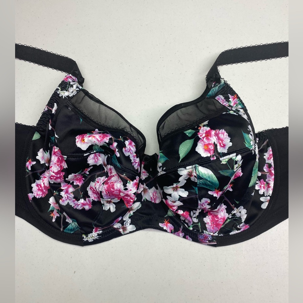 Goddess BLK/PNK Unlined Underwire, 38DD *P1063